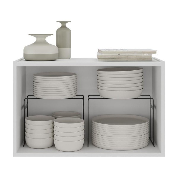 Encontraproduto.com.br - Aparador Buffet Suspenso Com Espelhos 2 Portas Multimóveis Mp8003 Branco Branco