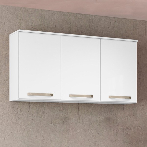 Encontraproduto.com.br - Armário Aéreo 120cm com 3 Portas Multimóveis CR20261 Branco