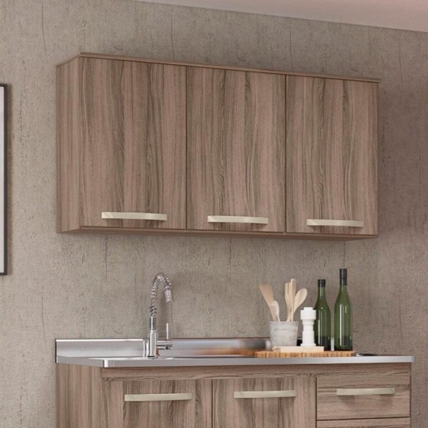 Encontraproduto.com.br - Armário Aéreo 120cm Com 3 Portas Multimóveis Cr20261 Cor Branco