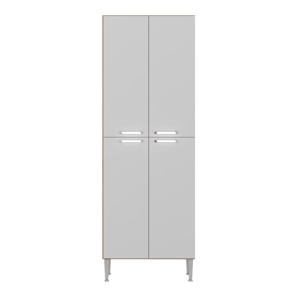 Encontraproduto.com.br - Paneleiro com 4 Portas Paris Multimóveis MP2185 Rustic/Branco
