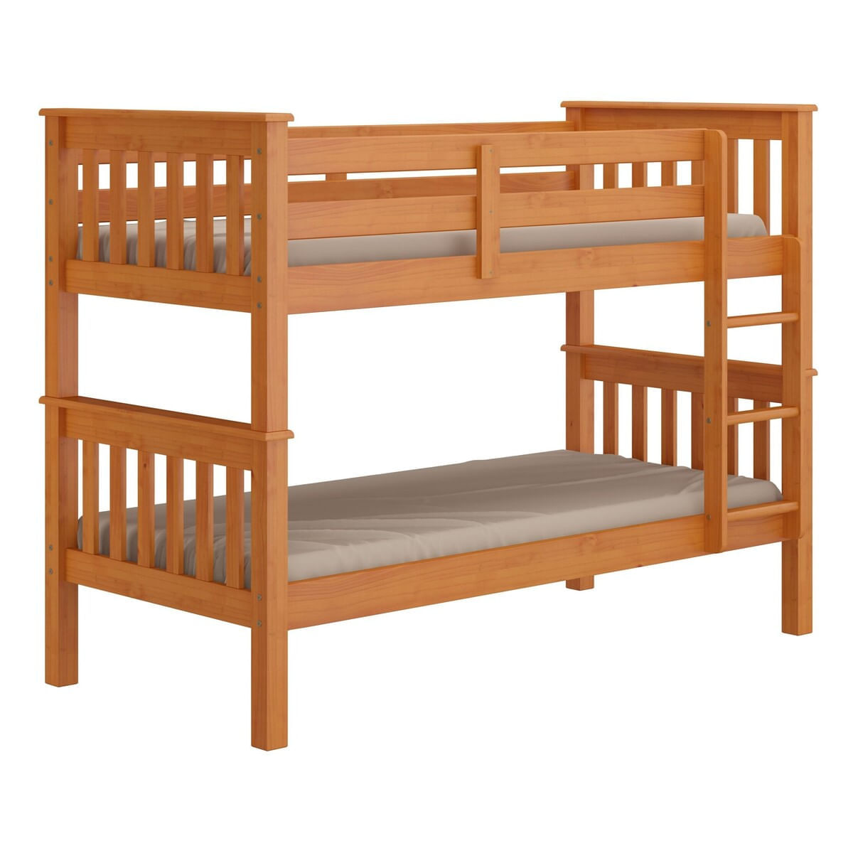 Beliche de Solteiro Madeira Maciça para Colchão 88 x 188 cm Multimóveis CR35207 Mel