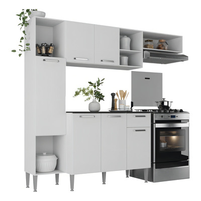 Encontraproduto.com.br - Armário De Cozinha Compacta Smart Multimóveis Mp2219 Cor Branco