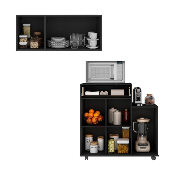Encontraproduto.com.br - Kit Armário de Cozinha c/ Balcão Multiuso Multimóveis MP2234