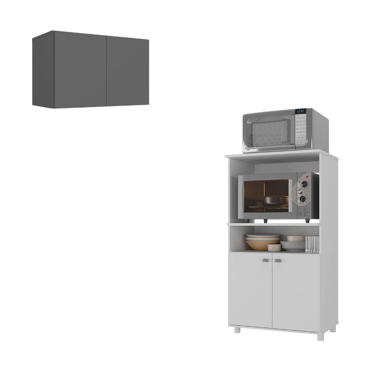 Kit Armário de Cozinha c/ Balcão Multiuso Multimóveis MP2236
