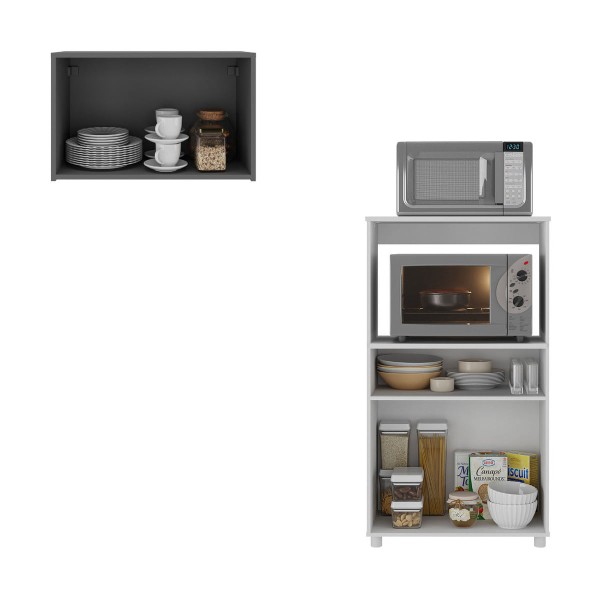 Encontraproduto.com.br - Kit Armário de Cozinha c/ Balcão Multiuso Multimóveis MP2236