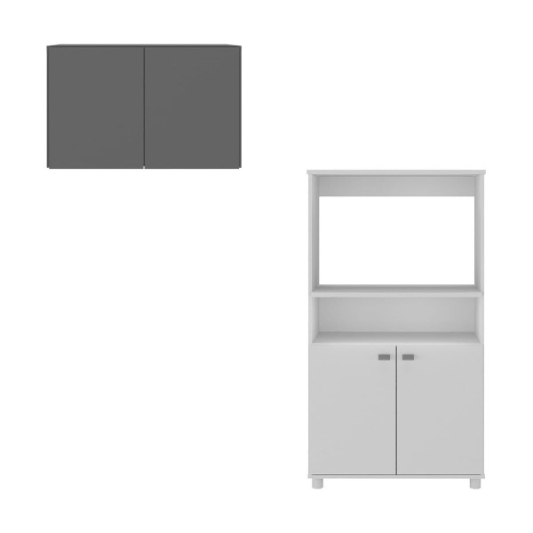 Encontraproduto.com.br - Kit Armário de Cozinha c/ Balcão Multiuso Multimóveis MP2236