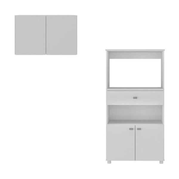 Encontraproduto.com.br - Kit Armário de Cozinha c/ Balcão Multiuso Multimóveis MP2238