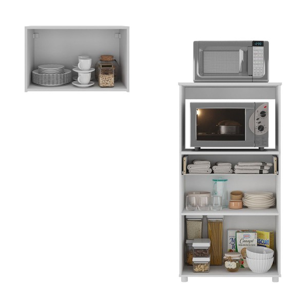 Encontraproduto.com.br - Kit Armário de Cozinha c/ Balcão Multiuso Multimóveis MP2238