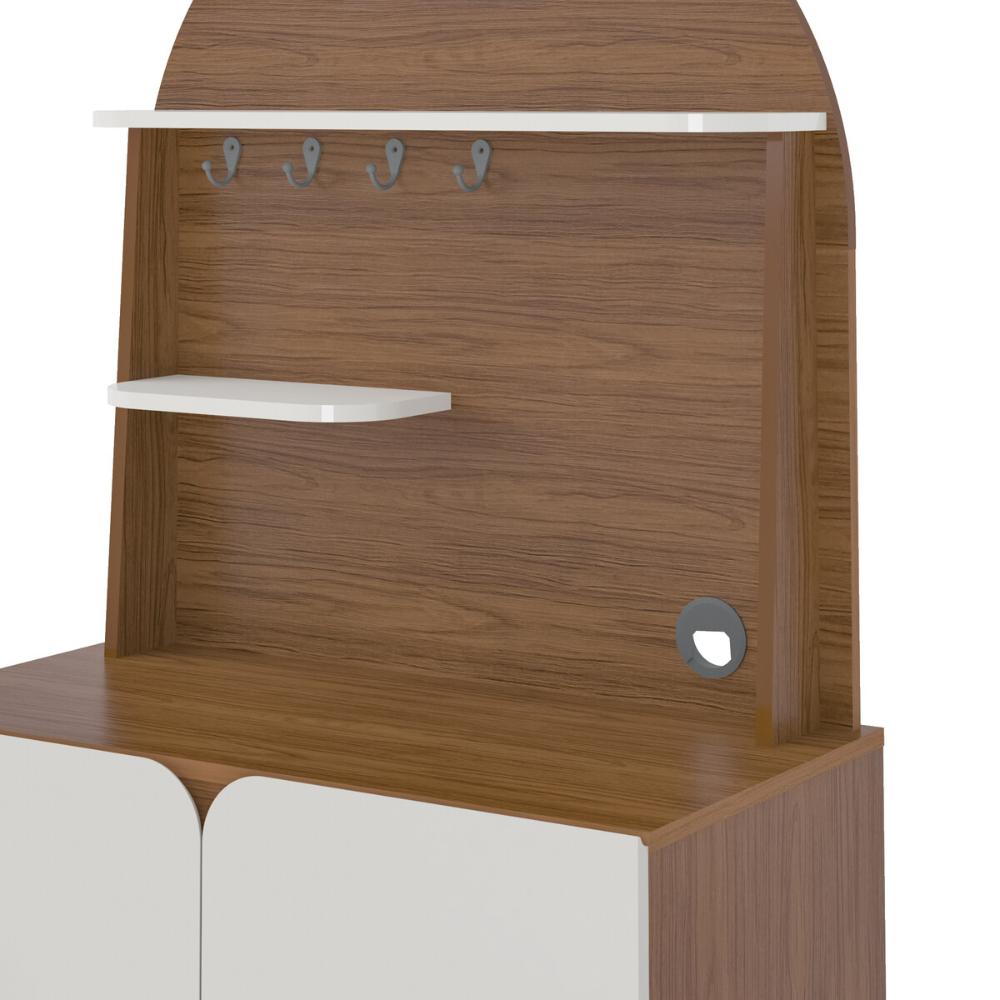 Encontraproduto.com.br - Aparador Cantinho Do Café 2 Portas Retrô Multimóveis Cr50079 Cedro/off White Cedro/off White