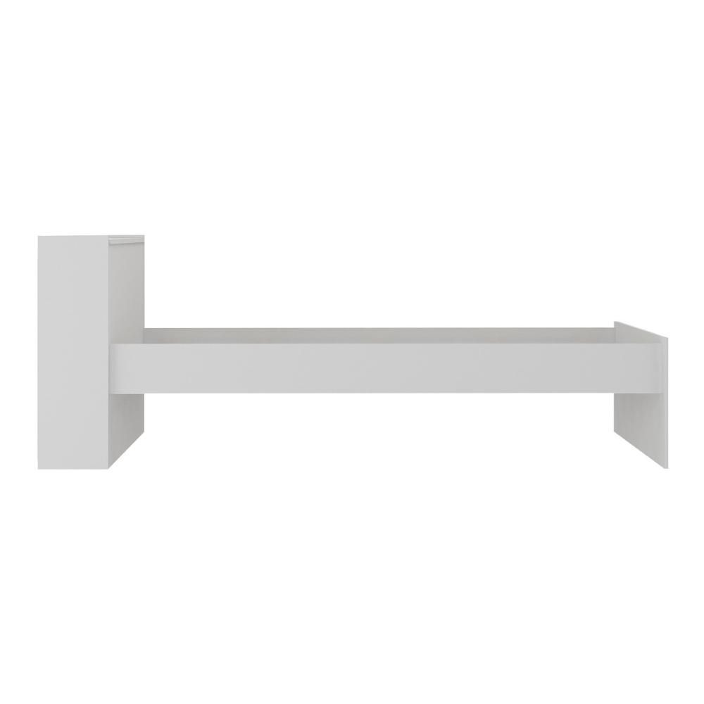 Encontraproduto.com.br - Cama De Solteiro Com Colchão Incluso E Baú Embutido Multimóveis Mp4232 Branco Branco