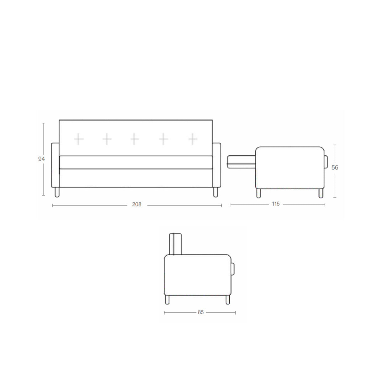 Encontraproduto.com.br - Sofá Cama Reclinável 3 Lugares E Almofadas Inclusas Multimóveis Cr45239 Bege Bege