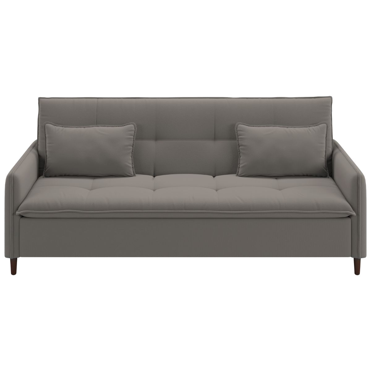 Encontraproduto.com.br - Sofá Cama Reclinável 3 Lugares E Almofadas Inclusas Multimóveis Cr45239 Bege Bege