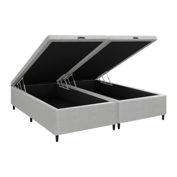 Encontraproduto.com.br - Base Cama Box Baú Queen para Colchão 158x188cm Multimóveis CR35238 Cinza