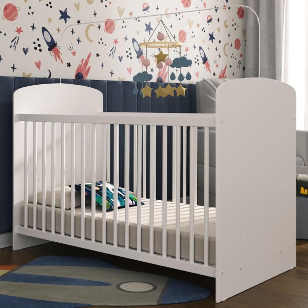Encontraproduto.com.br - Berço Para Colchão 60x130cm Sonho Multimóveis Bb0515 Branco Branco