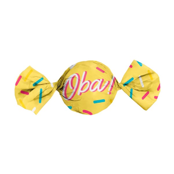 Embalagem Para Trufas e Bombons Granule Amarelo 14,5X15,5cm 100 Unidades 125002139 CROMUS