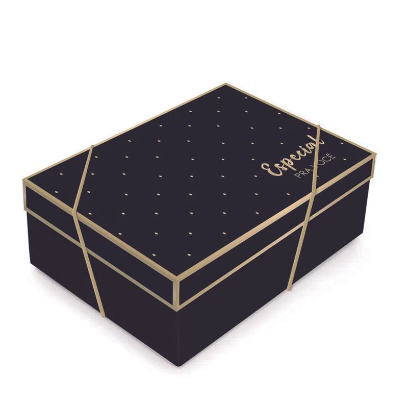 Caixa Retangular Com Tampa Maison P 24X18X8CM C/1 Un CROMUS