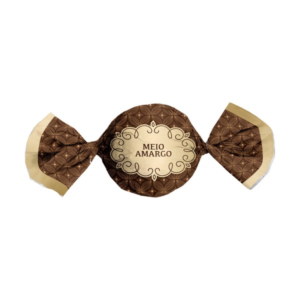Encontraproduto.com.br - Embalagem Para Trufas e Bombons Meio Amargo 14,5X15,5cm 100 Unidades CROMUS