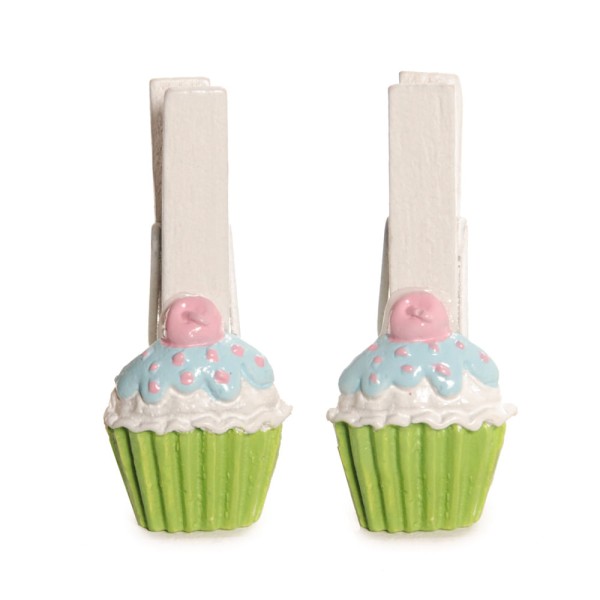 Encontraproduto.com.br - PRENDEDOR CUPCAKE VDE (ADESIVOS E PRENDEDORES) JG C/6 PC - Cromus: 1421202