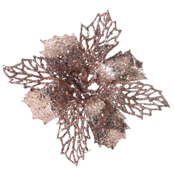 Flor de Natal Poinsetia GLITTER REG 12x16x16Cm 1100413