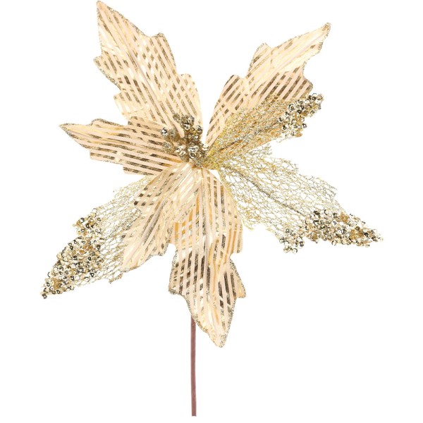 Flor de Natal Poinsetia OURO 30x23x23Cm 1100630