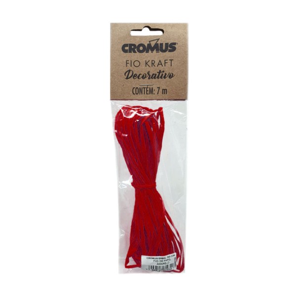 Fio de Papel Decorativo Vermelho 7m -  Cromus