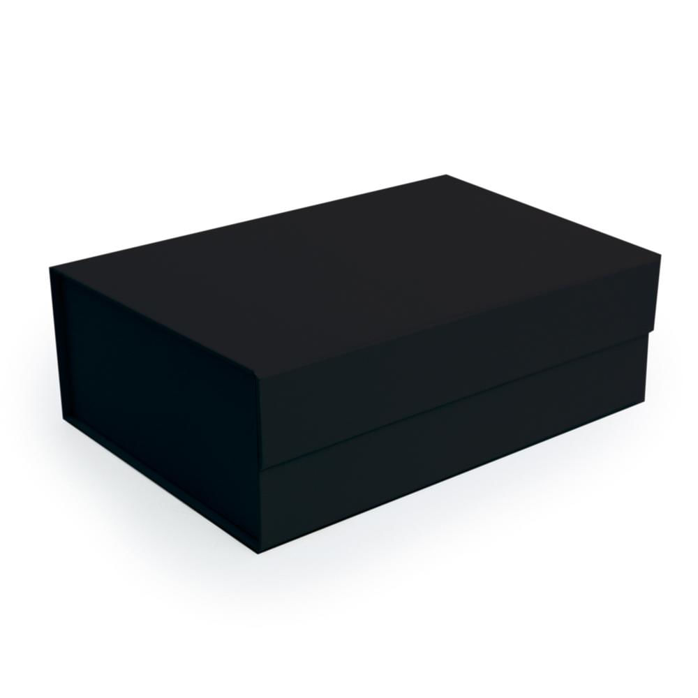 Caixa Para Presente Desmontável Magnética Preta Gg 38x28x11cm Cromus