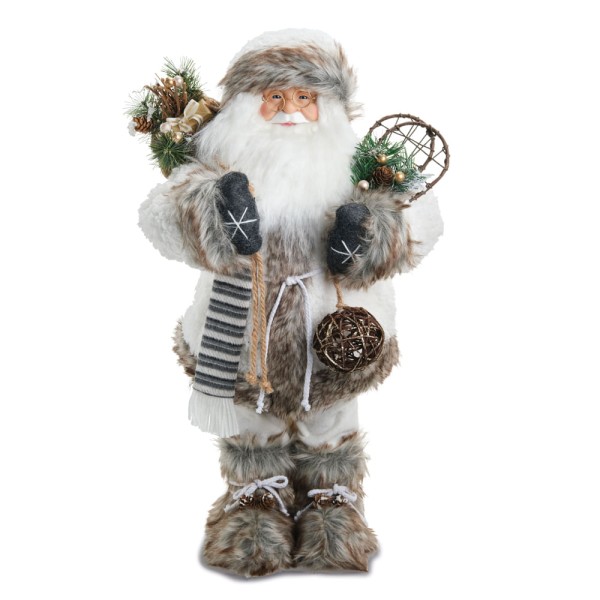 Encontraproduto.com.br - PAPAI NOEL DECORATIVO C/GALHOS CZA/BCO 64cm C/1 UN 1005433