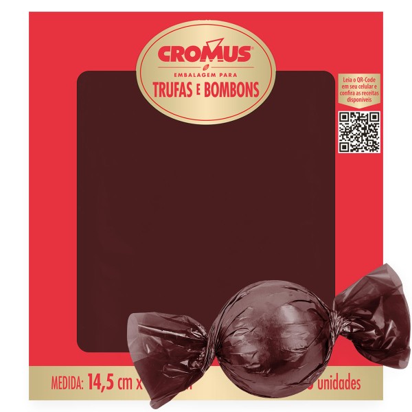 Encontraproduto.com.br - Embalagem para Trufa Marrom Café c/100 - Cromus