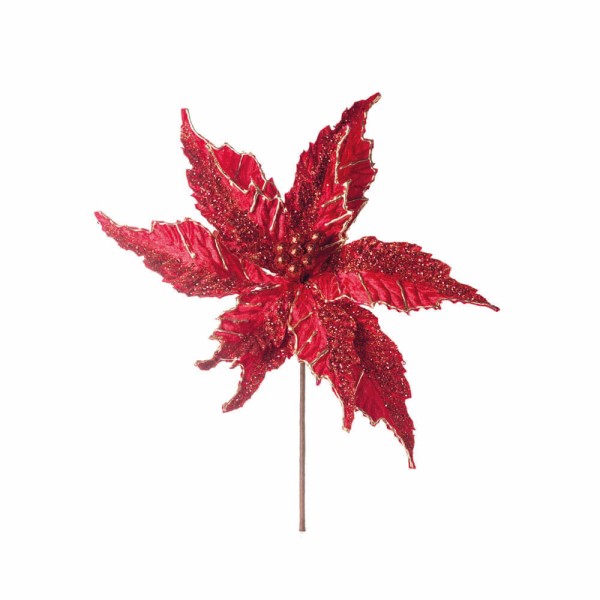 Encontraproduto.com.br - Poinsetia Em Veludo - 1 UN - Cromus: 1361068