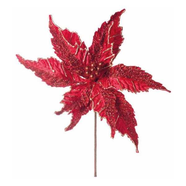 Encontraproduto.com.br - Poinsetia Em Veludo - 1 UN - Cromus: 1361068