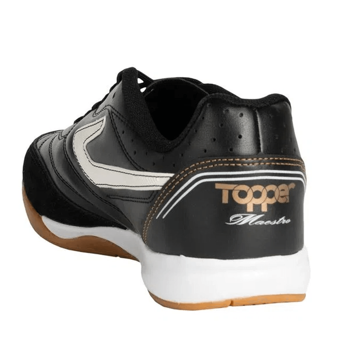 Encontraproduto.com.br - Chuteira Futsal Maestro Pro IV Preta - Topper