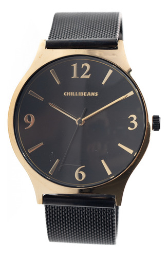 Encontraproduto.com.br - Relógio Feminino Chilli Beans Analógico Essential Dourado E Preto (MP)