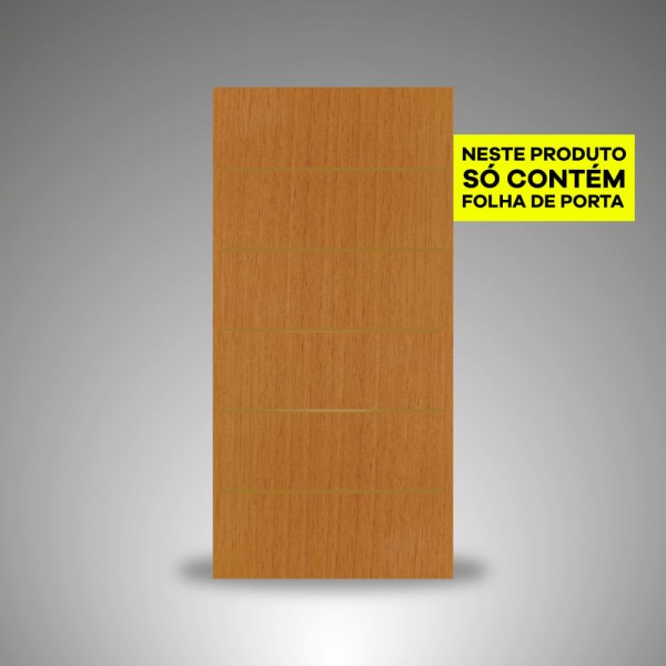 Encontraproduto.com.br - Folha de Porta Frisada Eucaplac Residence Nogal Mel Núcleo Vazado