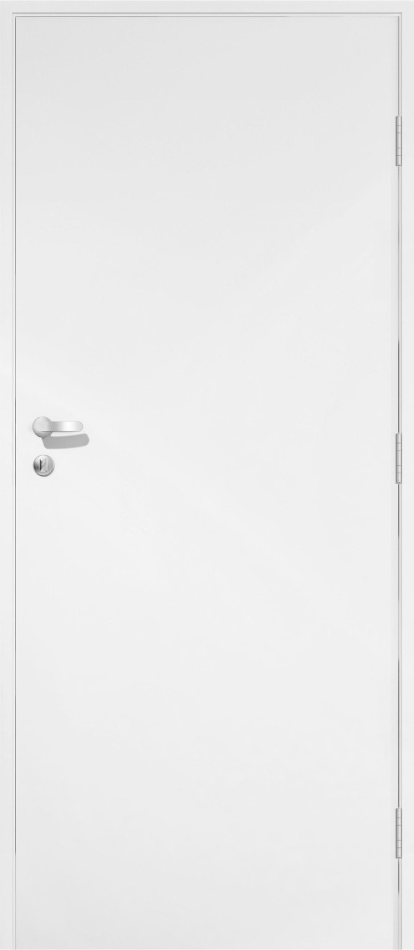Porta de Madeira Com Batente Eucatex De Giro Colmeia Lisa Primer Branco Modelo Para Drywall 210X92x7,5cm Lado Esquerda