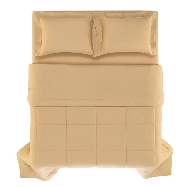 Encontraproduto.com.br - Edredom Queen 300 Fios 100% Algodão Bossa Dourado