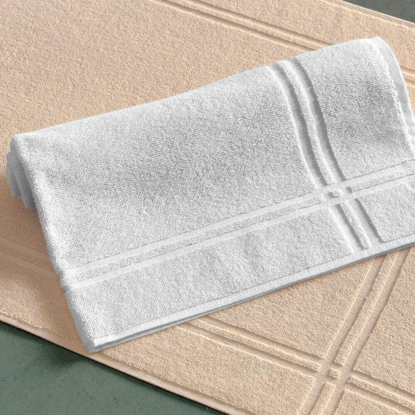 Encontraproduto.com.br - Toalha de Piso Karsten 100% Algodão Metrópole Branco