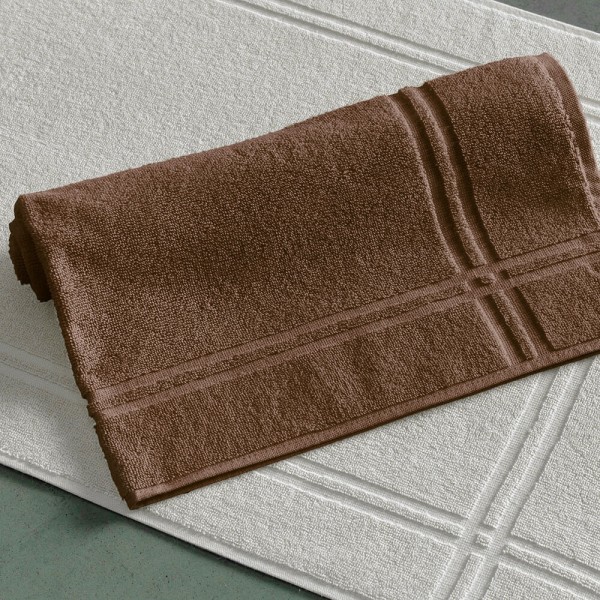 Encontraproduto.com.br - Toalha de Piso 100% Algodão Metrópole Taupe