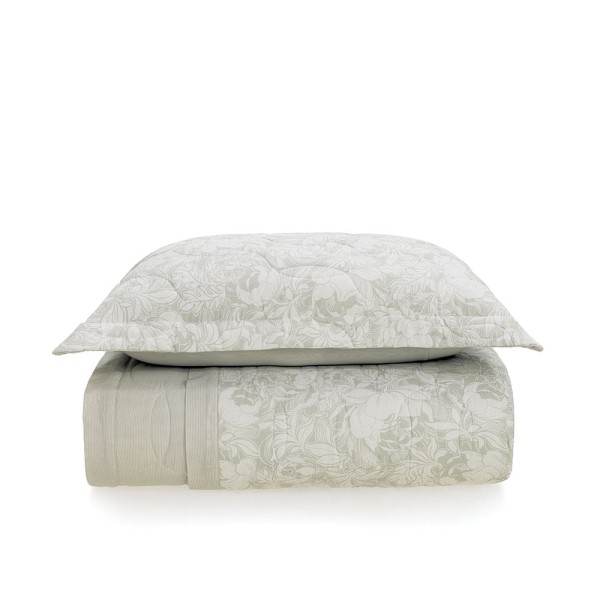 Encontraproduto.com.br - Colcha Solteiro com Porta-travesseiro 160 Fios 100% Algodão Aisha