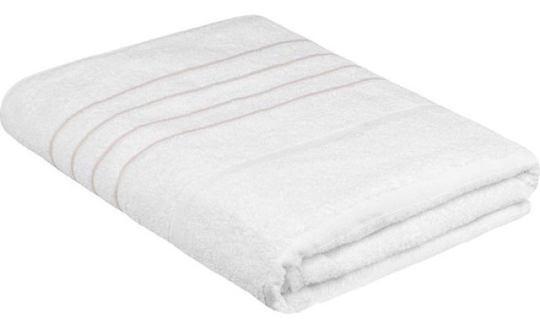 Toalha De Rosto Karsten Listras Branco/bege 100% Algodão
