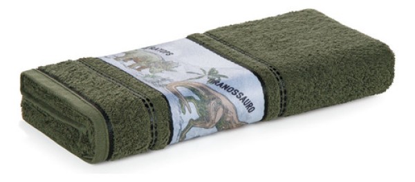 Encontraproduto.com.br - Toalha de Banho Felpuda Dinossauros 67cm x 1,35m - Karsten