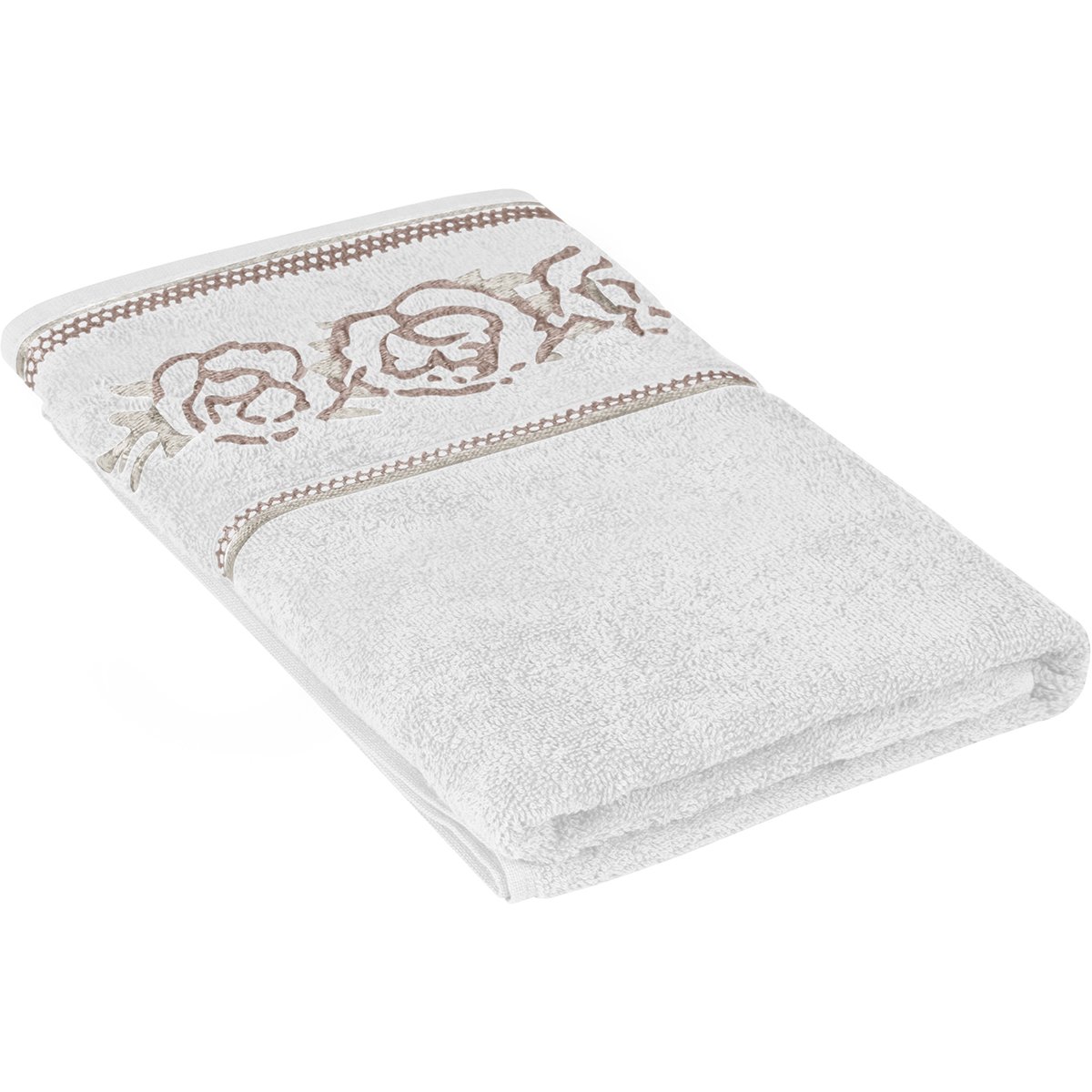 Toalha de Banho Karsten Fiorin Branco 100% Algodão
