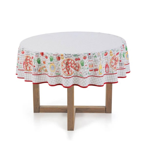 Encontraproduto.com.br - Toalha de Mesa Redonda Estampada 1,6m - Karsten