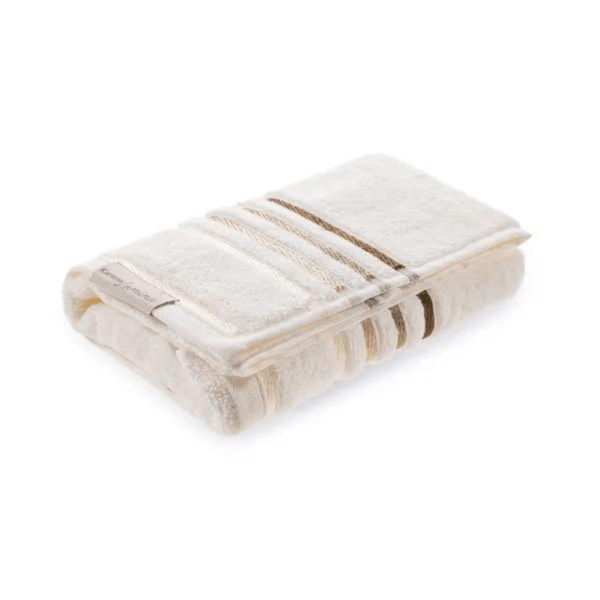 Encontraproduto.com.br - Toalha de Lavabo/Visita Karsten Fio Penteado Lumina Ivory/ Marrom