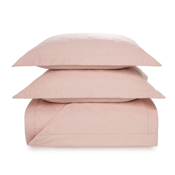 Cobre Leito King Karsten 270 Fios Cetim 100% Algodão Domos Rosa
