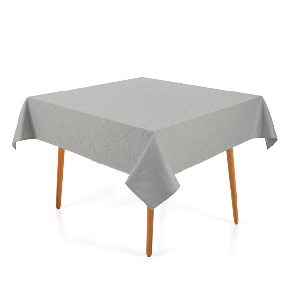 Toalha de mesa Quadrada Karsten 8 lugares Sempre Limpa Herbare Cinza
