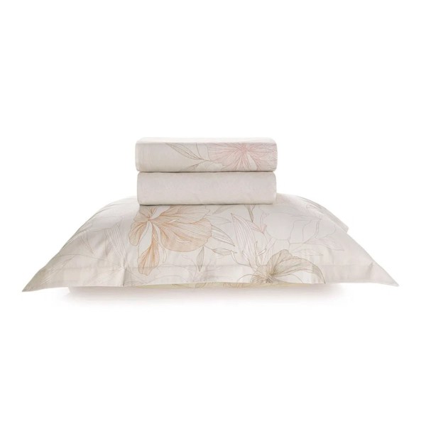 Encontraproduto.com.br - Jogo de Cama Solteiro Percal 100% Algodão 180 Fios Nadine Karsten