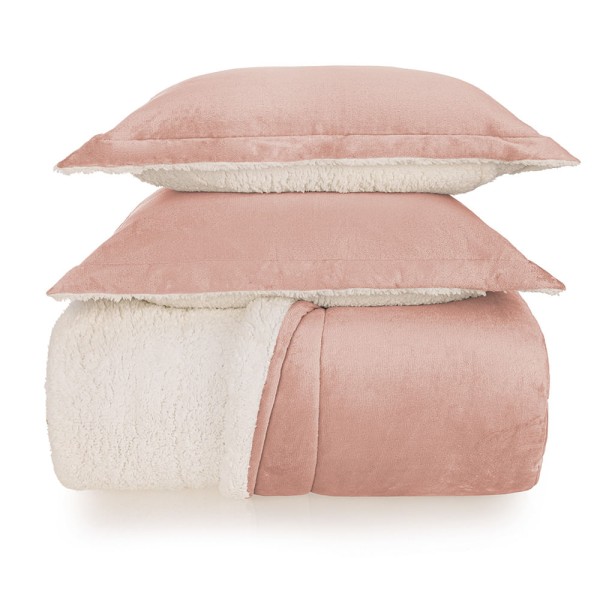 Encontraproduto.com.br - Edredom de Microfibra Queen Karsten com Porta Travesseiro Sonata Rosé Natural