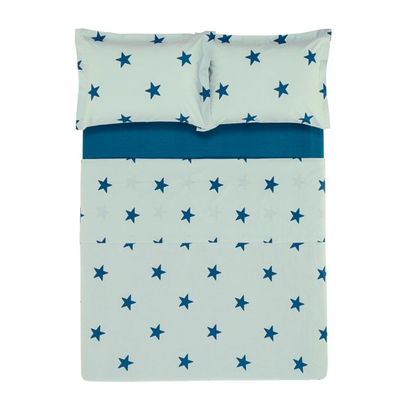 Encontraproduto.com.br - Jogo de Cama Casal Estrelado 180 Fios com 4 Peças - Karsten