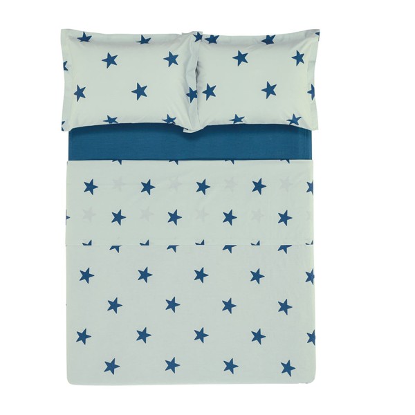 Encontraproduto.com.br - Jogo de Cama Casal Estrelado 180 Fios com 4 Peças - Karsten