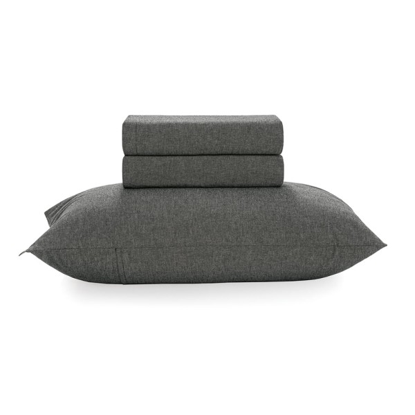 Encontraproduto.com.br - Jogo de Cama Solteiro Karsten 160 Fios Percal Robin Cinza
